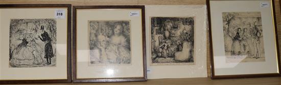 Harold Hope Read (1881-1959), four drawings, various